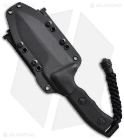 Microtech Crosshair D/E Elmax Fixed Blade Knife (5" Black) 101-1BL -Blade HQ Shop microtech crosshair black 101 1bl sheath