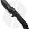 Microtech Crosshair Knife Double Edge Fixed Blade (5" Black Serr) 101-2BL -Blade HQ Shop microtech crosshair black serrated 1 1 2bl