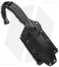 Microtech Crosshair Knife Double Edge Fixed Blade (5" Black Serr) 101-2BL -Blade HQ Shop microtech crosshair black serrated 1 1 2bl sheath