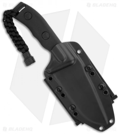Microtech Currahee Drop Point Knife Fixed Blade (4.5" Black Serr) 102-2BL 4 Microtech Currahee Drop Point Knife Fixed Blade (4.5" Black Serr) 102-2BL - Image 2