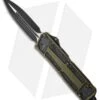 Marfione Custom Scarab D/E OTF Automatic Knife OD Green (3.5" Black DLC/Satin) -Blade HQ Shop microtech custom scarab de green dlc dl