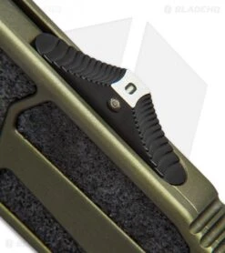 Marfione Custom Scarab D/E OTF Automatic Knife OD Green (3.5" Black DLC/Satin) -Blade HQ Shop microtech custom scarab de green dlc dl detail