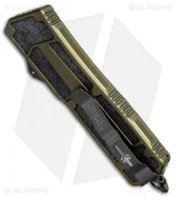 Marfione Custom Scarab D/E OTF Automatic Knife OD Green (3.5" Black DLC/Satin) -Blade HQ Shop microtech custom scarab de green dlc dl side