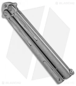 Microtech Marfione Custom Tachyon III Balisong SW Titanium (4.5" Two-Tone SW) -Blade HQ Shop microtech custom tachyoniii sw dl back