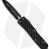 Microtech Daytona D/A OTF D/E Knife W/ Carbon Fiber (3.25" Black Plain) 126-1 -Blade HQ Shop microtech daytona de black 126 1