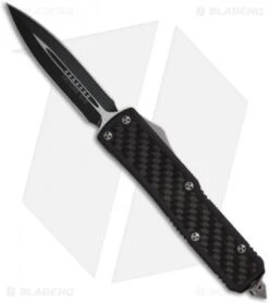 Microtech Daytona D/A OTF D/E Knife W/ Carbon Fiber (3.25" Black Plain) 126-1