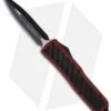 Microtech Red Daytona D/A OTF D/E Knife Carbon Fiber (3.25" Black Plain) 126-1RD -Blade HQ Shop microtech daytona red de black 126 1rd