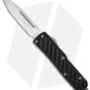 Microtech Daytona D/A OTF Knife W/ Carbon Fiber (3.25" Satin Plain) 146-4 -Blade HQ Shop microtech daytona satin 124 4