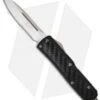 Microtech Daytona D/A OTF Knife W/ Carbon Fiber (3.25" Satin Serr) 124-5 -Blade HQ Shop microtech daytona satin serr 124 5