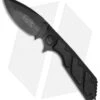 Microtech DOC Blackout Flipper Knife Aluminum Folder (3.75" Plain) 153-1T -Blade HQ Shop microtech doc black tactical standard 153 1t