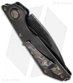 Marfione Custom DOC Killswitch Automatic Knife DLC Ti (3.75" DLC Tri-Tone) -Blade HQ Shop microtech doc killswitch dlc flame tri tone side cm