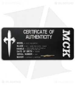 Marfione Custom DOC Killswitch Automatic Knife Flame Ti (3.75" DLC Satin) VAR. 4 -Blade HQ Shop microtech doc killswitch dlc hand rub satin flamed ti cert cm