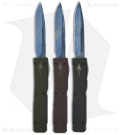 Rare Marfione Custom Ultratech OTF Earth, Fire, Ice Set Of 3 Knives (Damascus)