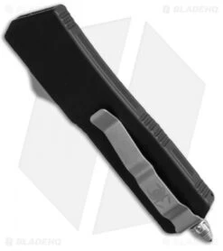 Microtech Scarab Executive D/E-S OTF Automatic Knife (3.5" Satin Full Serr) -Blade HQ Shop microtech executive scarab side