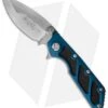 Microtech DOC Flipper Knife Blue Aluminum (3.75" Stonewash Plain) 153-10BL