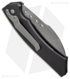 Microtech Hawk Automatic Knife (4" Stonewash Serr) 06/2002 #641 -Blade HQ Shop microtech hawk 06 2002 941 side cm