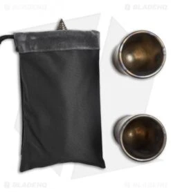 Microtech Flame Anodized Titanium Flask Set + 2 Shot Glasses -Blade HQ Shop microtech heat titanium flask and shots sheath