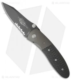 Microtech Lightfoot Compact Combat LCC Manual Knife (3.5" Black Serr) 08/2002