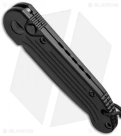 Microtech LUDT Automatic Knife Tactical (3.4" Black Serr) 135-2T -Blade HQ Shop microtech ludt 135 2t bottom cm