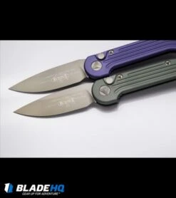 Microtech LUDT Automatic Knife Purple (3.4" Bronze) 135-13PU -Blade HQ Shop microtech ludt bronze purple odgreen dl