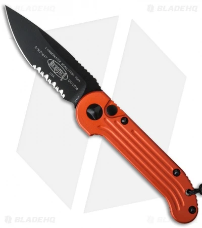 Microtech LUDT Automatic Knife Orange (3.4" Black Serr) 135-2OR 3 Microtech LUDT Automatic Knife Orange (3.4" Black Serr) 135-2OR