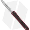 Microtech Makora II D/A OTF Automatic Knife CF/Red (4.45" Satin) 106-4RD -Blade HQ Shop microtech makora 2 satin 106 4rd red carbon fiber