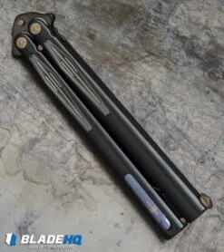 Microtech Marfione Custom Tachyon III Balisong Trainer Black Ti (4.5" Black) -Blade HQ Shop microtech marfione custom tachyon 3 bali trainer black ti 373 MCK BHQ 37763 er side