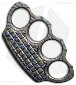 Microtech Marfione Heat Anodized Titanium 4-Hole Knuckle Paperweight W/ Case