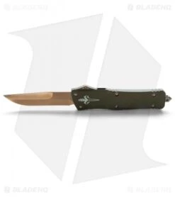Marfione Custom Combat Troodon Clip Point OTF Knife OD (3.8" Bronze DLC MP) -Blade HQ Shop microtech mck combat troodon od bronze hp extra cm
