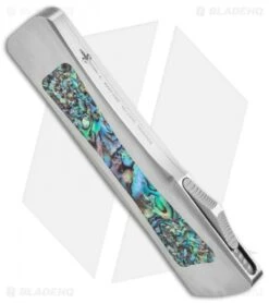 Marfione Custom Troodon OTF D/E Knife SS/Abalone (3" Mirror Polish) -Blade HQ Shop microtech mck ss troodon de abalone side cm