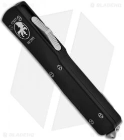 Microtech UTX70 D/A OTF D/E Automatic Knife (2.41" Bead Blast Plain) 147-7 -Blade HQ Shop microtech otf utx 70 de beadblast standard 147 7 side