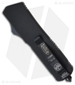 Microtech Tactical Scarab Executive OTF Automatic Knife (3.5" Serr) Sterile -Blade HQ Shop microtech scarab blk tac ser back
