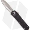 Microtech Scarab Executive OTF D/E Knife (3.5" Bead Blast Serr) -Blade HQ Shop microtech scarab executive de bead blast serr 176 8