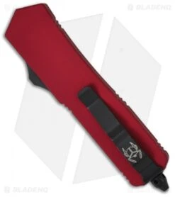 Microtech Scarab Executive Red OTF D/E Dagger Knife (Two-Tone FULL SER) 109-3RD -Blade HQ Shop microtech scarab executive red de black 109 1rd back 1
