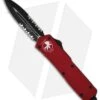 Microtech Scarab Executive Red OTF D/E Dagger Knife (Two-Tone SER) 109-2RD -Blade HQ Shop microtech scarab executive red de black ser 109 2rd