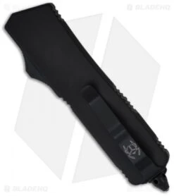 Microtech Tactical Scarab Executive OTF Automatic Knife (3.5" Serr) 107-2T -Blade HQ Shop microtech scarab se black tactical 107 1t back 1