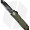 Microtech Scarab Executive Green OTF Tanto Knife (3.5" Black Full Serr) 108-3GR 2 Microtech Scarab Executive Green OTF Tanto Knife (3.5" Black Full Serr) 108-3GR -Blade HQ Shop microtech scarab te green black full serr 108 3gr