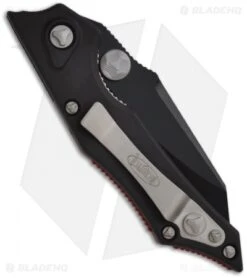 Microtech Select Fire Dual Action Automatic Knife (3.5" Black Serr) 128-2 -Blade HQ Shop microtech select fire da black 128 1 back