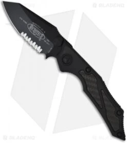 Microtech Tactical Select Fire Knife Manual Folder (3.5" Black Serr) 129-2T