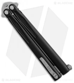 Microtech Tachyon III Balisong Butterfly Knife (4.5" Stonewash) 173-10 -Blade HQ Shop microtech tachyon III bali sw 173 10 BHQ 30344 er side