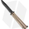 Microtech Tachyon III Balisong Butterfly Knife Tan (4.5" Black) -Blade HQ Shop microtech tachyon iii balisong tan black BHQ 78542 jr