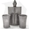 Microtech Titanium Flask Set + 2 Shot Glasses -Blade HQ Shop microtech titanium flask and shots pln