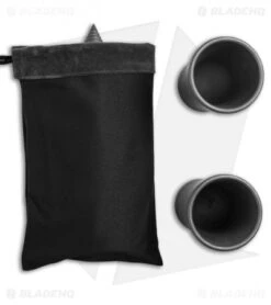 Microtech Titanium Flask Set + 2 Shot Glasses -Blade HQ Shop microtech titanium flask and shots pln sheath