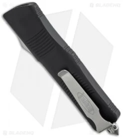 Microtech Troodon Tanto OTF Automatic Knife (3" Black Full Serr) 140-3 -Blade HQ Shop microtech troodon 140 2 side cm