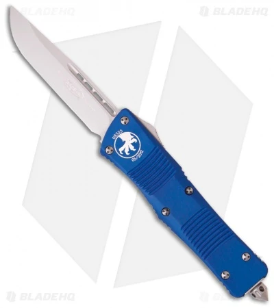 Microtech Blue Troodon S/E OTF Automatic Knife (3" Bead Blast Plain) 139-7BL 3 Microtech Blue Troodon S/E OTF Automatic Knife (3" Bead Blast Plain) 139-7BL