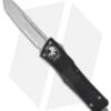 Microtech Troodon Knife Tanto OTF Automatic (3.05" Bead Blast Serr) 140-8 -Blade HQ Shop microtech troodon te bead blast serrated 140 8