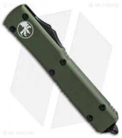 Microtech Ultratech D/E OTF Automatic Knife OD Green CC (3.4" Black) 122-1OD -Blade HQ Shop microtech ultratech de OD green CC black 122 1CCOD BHQ 50349 er spine