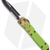 Microtech Ultratech Green Zombie Tech OTF Knife (3.4" Two-Tone Serr) 121-2Z -Blade HQ Shop microtech ultratech se black serr zombie 121 2z no text