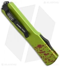 Microtech UTX-70 D/A OTF D/E Automatic Knife Zombie (2.4" Black Serr) 147-2Z -Blade HQ Shop microtech utx 70 147 2 z bhq 36251 cm side