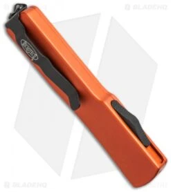Microtech UTX-70 S/E OTF Automatic Knife Orange (2.4" Black) 148-1OR -Blade HQ Shop microtech utx 70 149 1or side cm